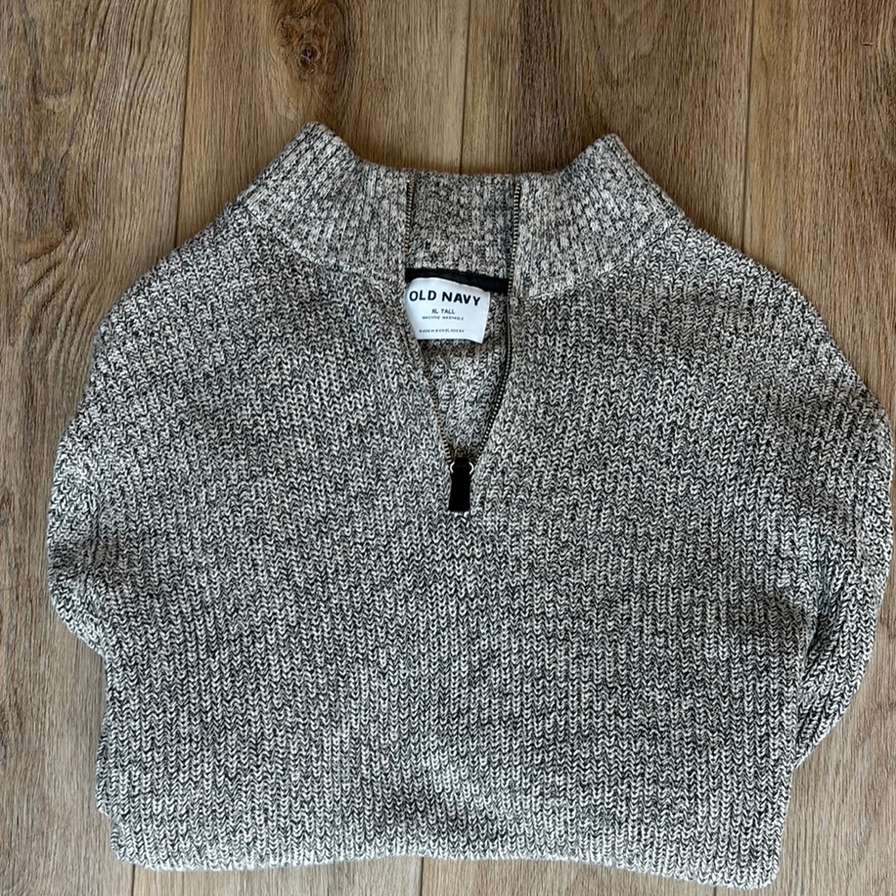 Old Navy Gray Cowl Neck Sweater Cozy Knit